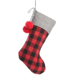 Personalised Red and Black Buffalo Check Christmas Stocking Personalised Stockings|