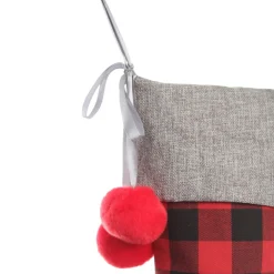 Personalised Red and Black Buffalo Check Christmas Stocking Personalised Stockings|