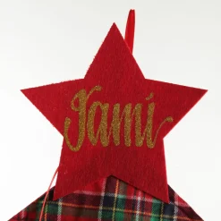 Personalised Red and Green Tree Advent Calendar Wall Hangings And Signs|