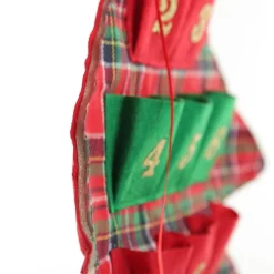 Personalised Red and Green Tree Advent Calendar Wall Hangings And Signs|
