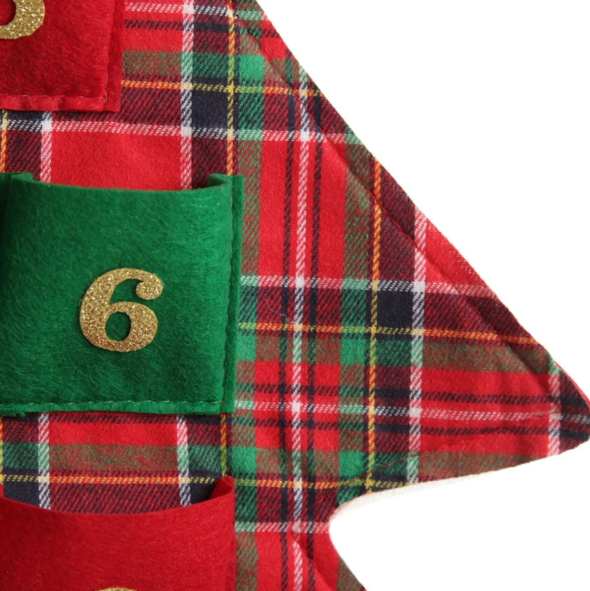 Personalised Red and Green Tree Advent Calendar Wall Hangings And Signs|