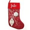 Personalised Red Bauble Christmas Stocking Personalised Stockings|
