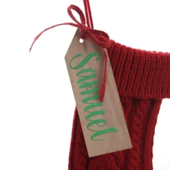 Personalised Red Cable Knit Christmas Stocking Personalised Stockings|