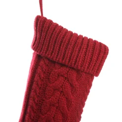 Personalised Red Cable Knit Christmas Stocking Personalised Stockings|