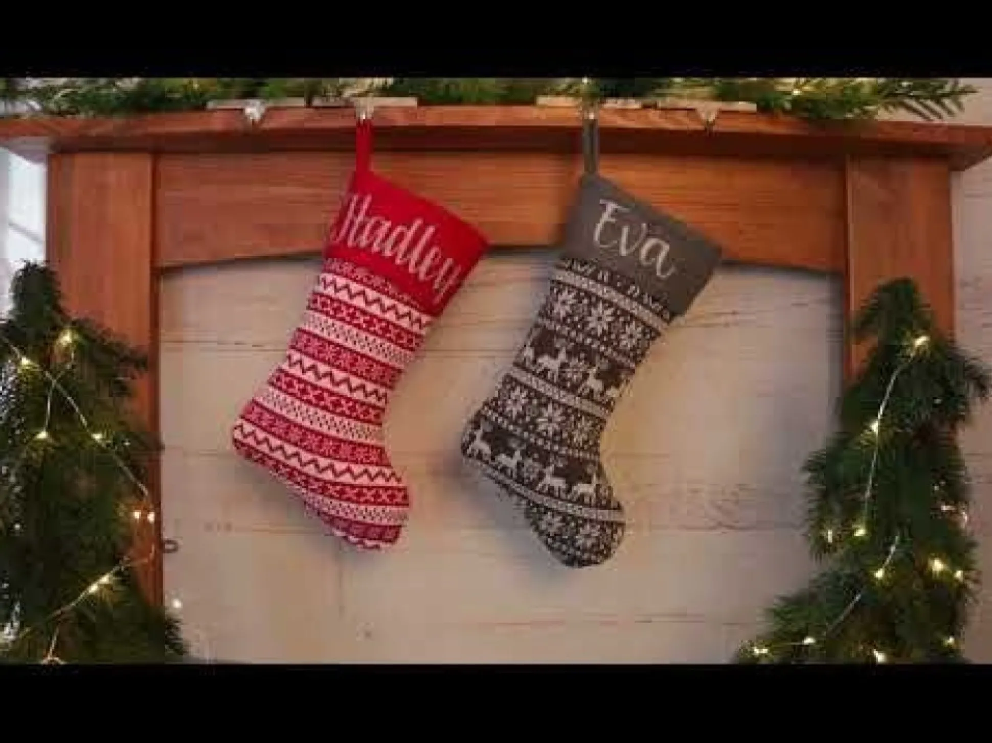 Personalised Red Knitted Christmas Stocking Personalised Stockings|