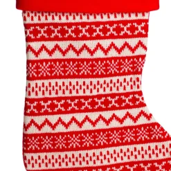 Personalised Red Knitted Christmas Stocking Personalised Stockings|