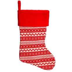 Personalised Red Knitted Christmas Stocking Personalised Stockings|