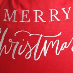 Personalised Red Merry Christmas Santa Sack with Candy Cane Stripe Trim Personalised Santa Sacks|