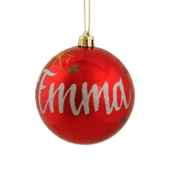 Personalised Red Shatterproof Christmas Bauble Personalised Baubles|