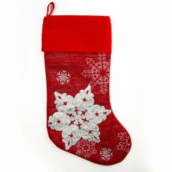 Personalised Red Snowflake Christmas Stocking Personalised Stockings|