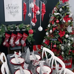 Personalised Red Snowflake Christmas Stocking Personalised Stockings|