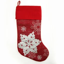 Personalised Red Snowflake Christmas Stocking Personalised Stockings|
