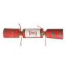 Personalised Red Swirling Holly Bon Bon - Single Christmas Bon Bons|