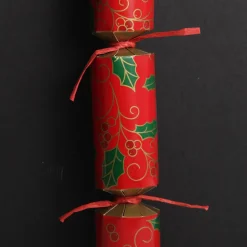 Personalised Red Swirling Holly Bon Bon - Single Christmas Bon Bons|