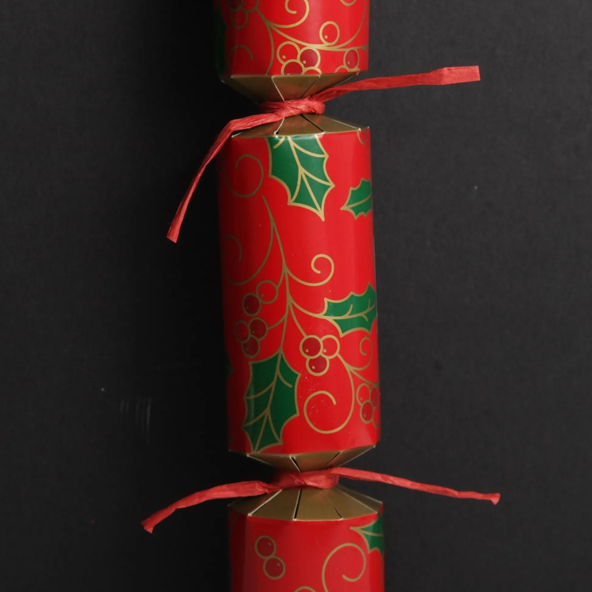 Personalised Red Swirling Holly Bon Bon - Single Christmas Bon Bons|