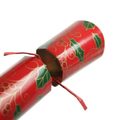 Personalised Red Swirling Holly Bon Bon - Single Christmas Bon Bons|