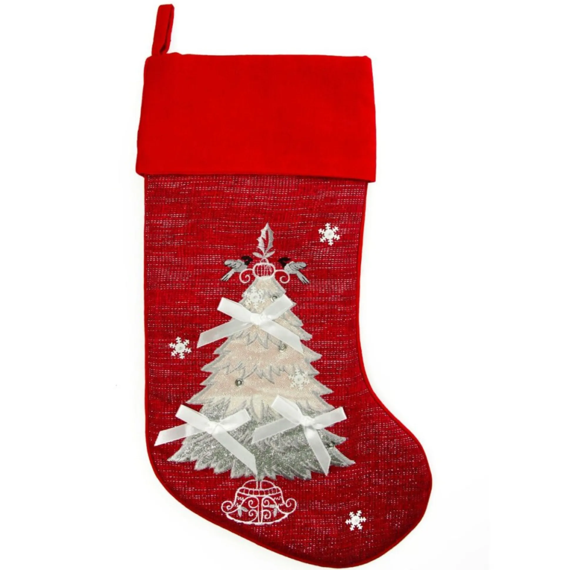 Personalised Red Tree Christmas Stocking Personalised Stockings|