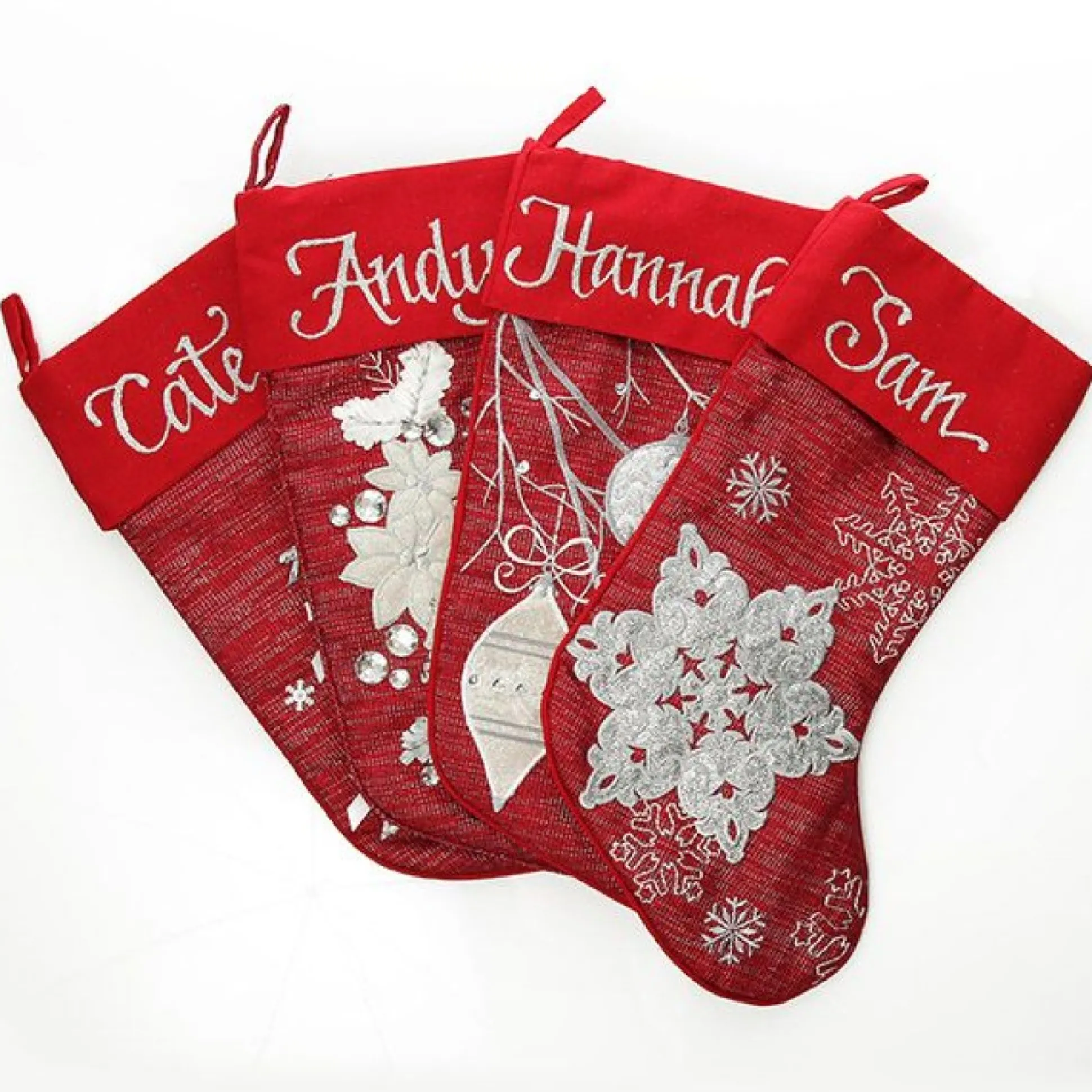 Personalised Red Tree Christmas Stocking Personalised Stockings|