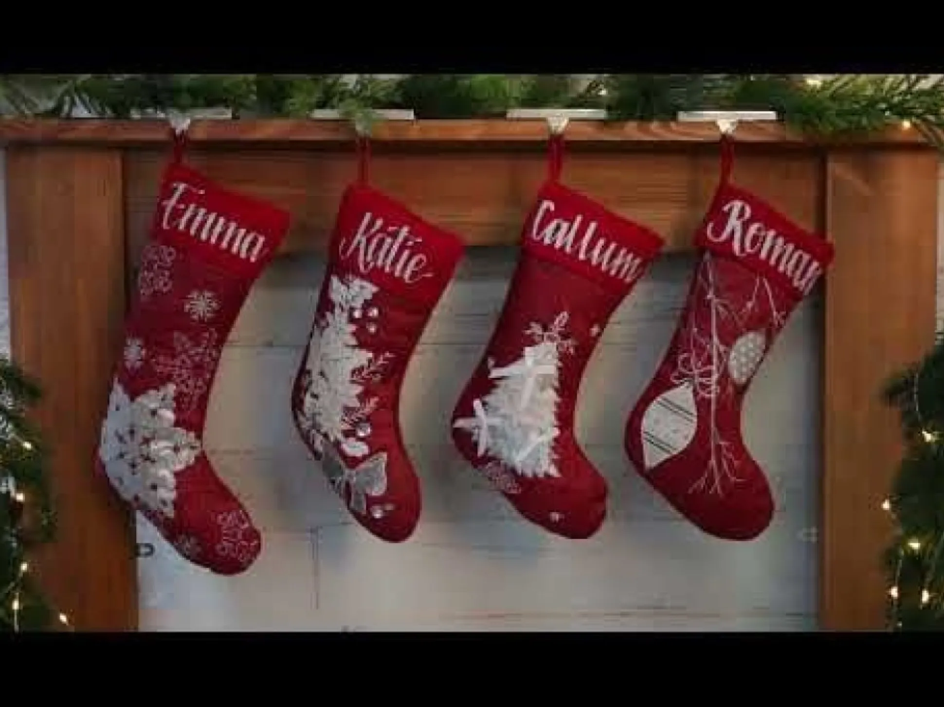 Personalised Red Tree Christmas Stocking Personalised Stockings|