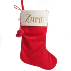 Personalised Red Velvet Christmas Stocking Personalised Stockings|