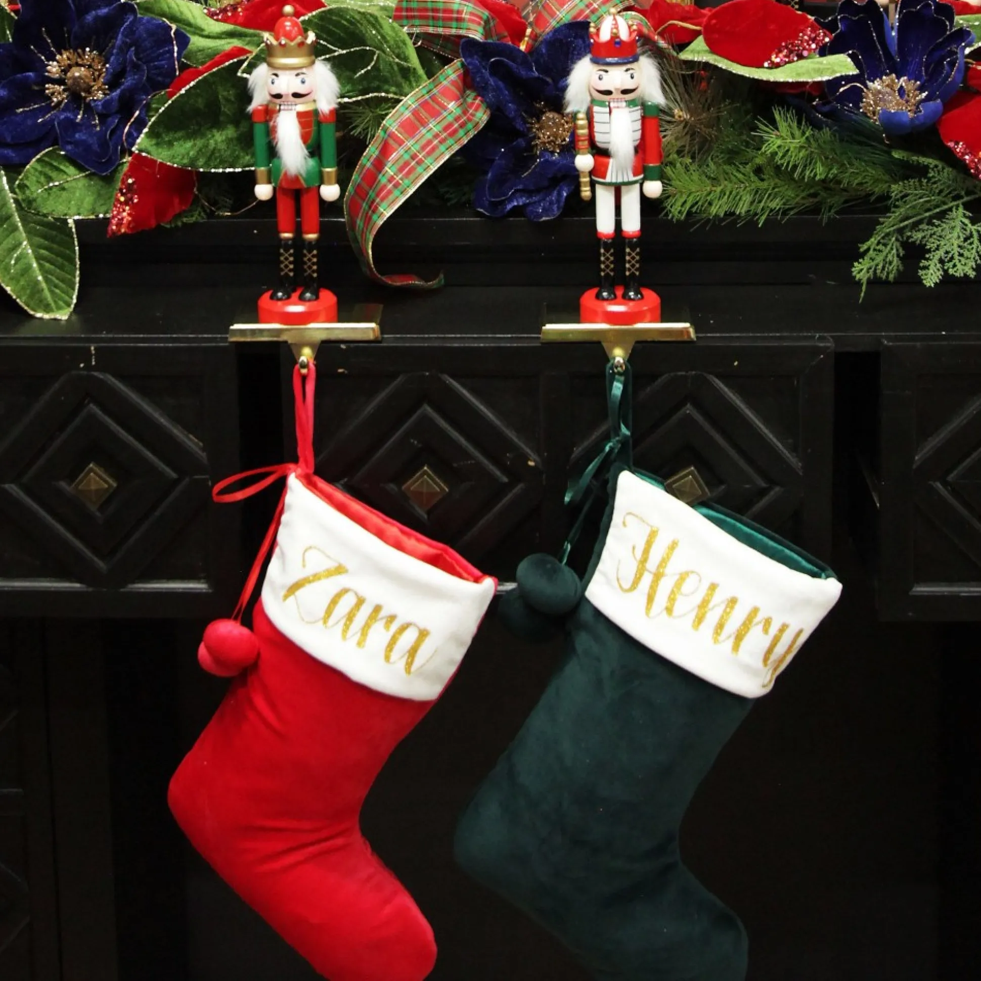 Personalised Red Velvet Christmas Stocking Personalised Stockings|