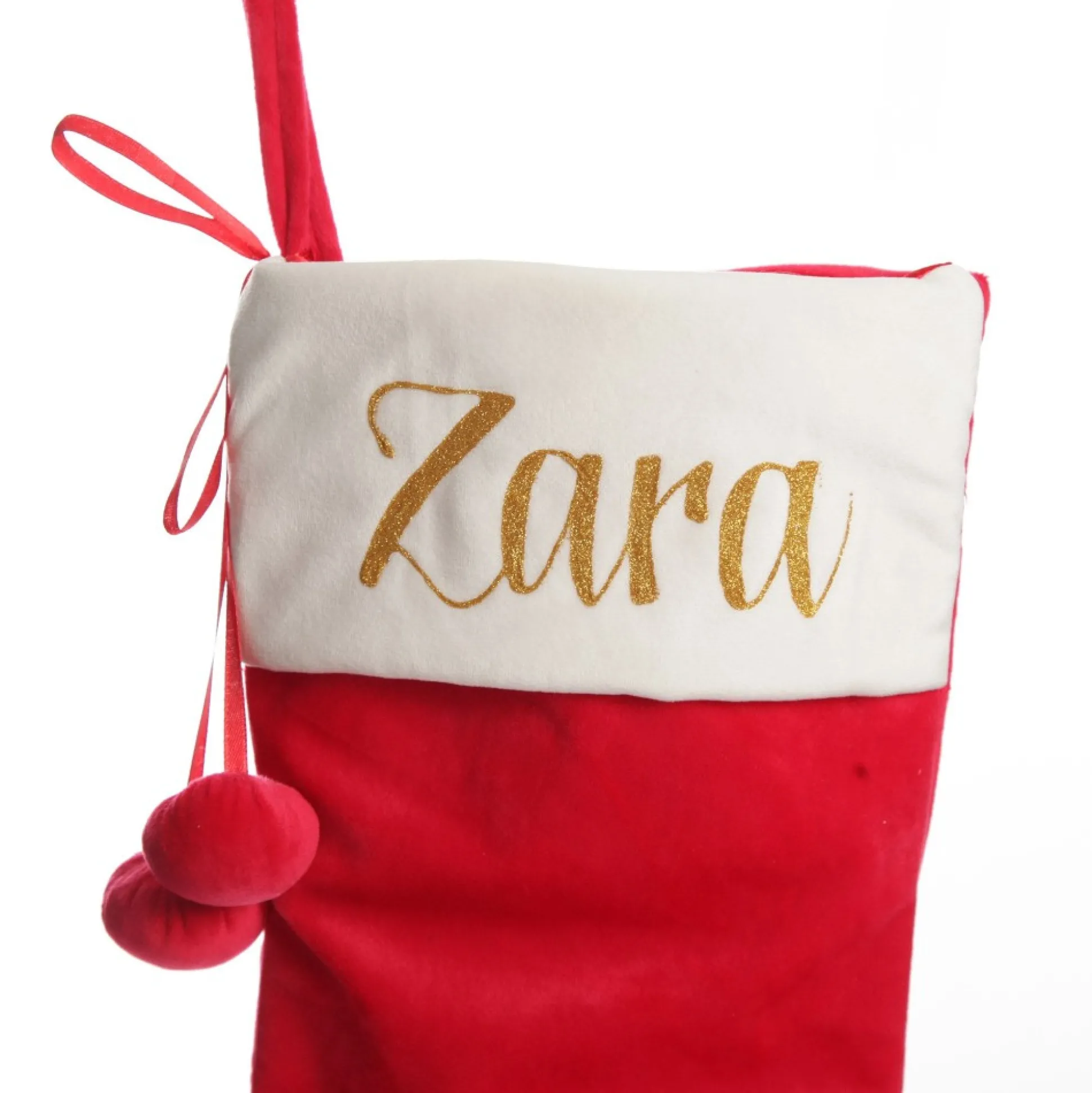 Personalised Red Velvet Christmas Stocking Personalised Stockings|