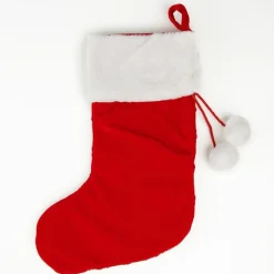 Personalised Red Velvet Quilted Christmas Stocking with Laser Cut Name Personalised Stockings|
