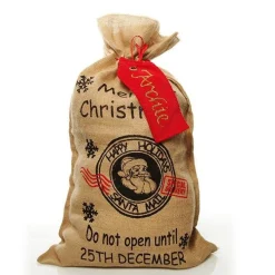 Personalised Red Velvet Santa Sack Tag Personalised Santa Sacks|