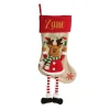 Personalised Reindeer Christmas Stocking with Dangly Legs Personalised Stockings|