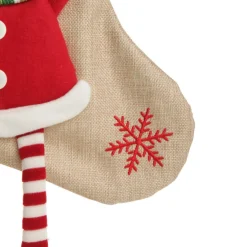Personalised Reindeer Christmas Stocking with Dangly Legs Personalised Stockings|
