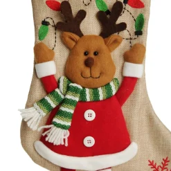 Personalised Reindeer Christmas Stocking with Dangly Legs Personalised Stockings|