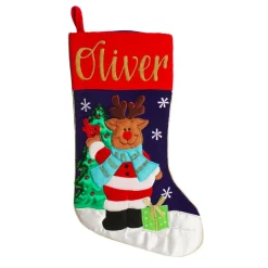Personalised Reindeer Christmas Stocking Personalised Stockings|