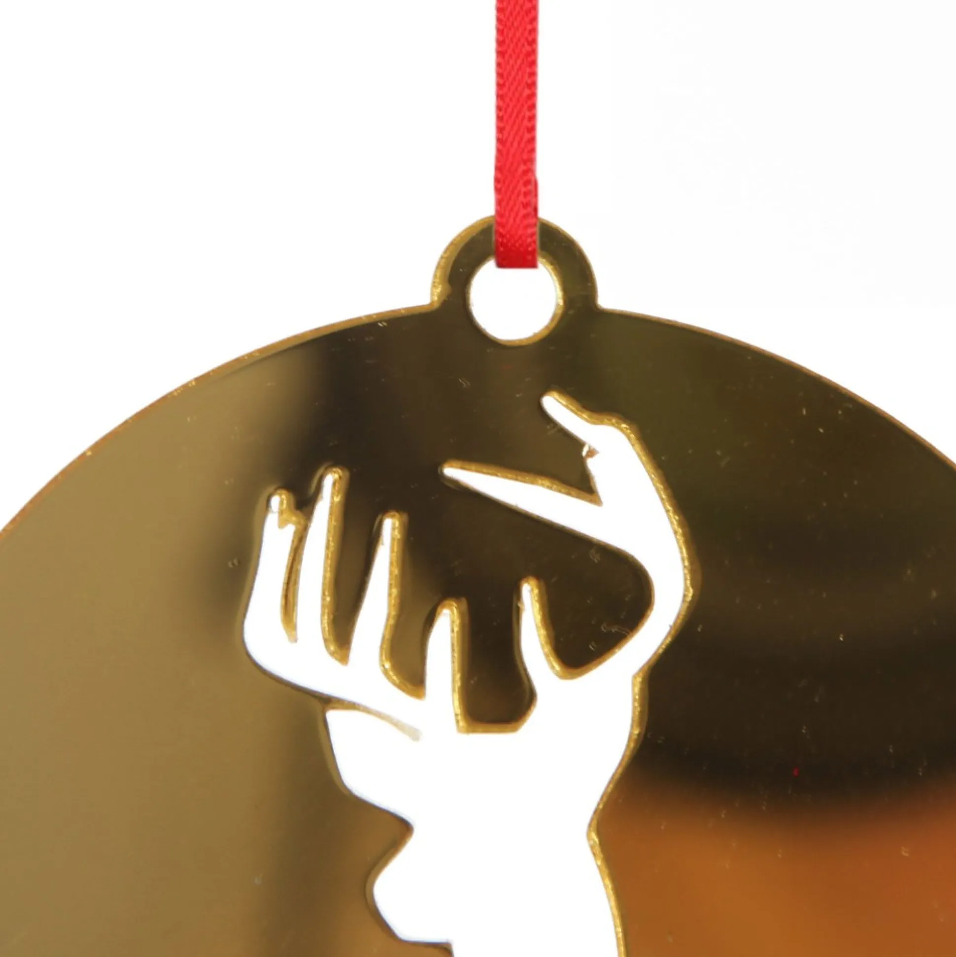 Personalised Reindeer Cutout Christmas Decoration Personalised Decorations|