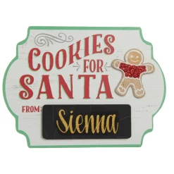 Personalised Retro Cookies for Santa Table Plaque Christmas Plaques|