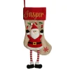 Personalised Santa Christmas Stocking with Dangly Legs Personalised Stockings|