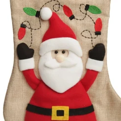 Personalised Santa Christmas Stocking with Dangly Legs Personalised Stockings|