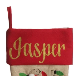 Personalised Santa Christmas Stocking with Dangly Legs Personalised Stockings|