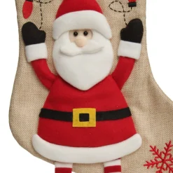 Personalised Santa Christmas Stocking with Dangly Legs Personalised Stockings|