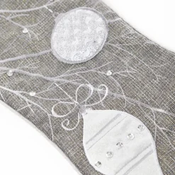 Personalised Silver Bauble Christmas Stocking Personalised Stockings|