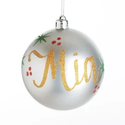 Personalised Silver Shatterproof Christmas Bauble Personalised Baubles|