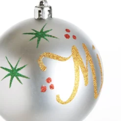 Personalised Silver Shatterproof Christmas Bauble Personalised Baubles|