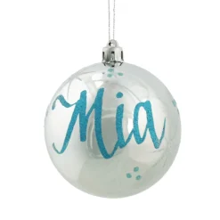 Personalised Silver Shatterproof Christmas Bauble Personalised Baubles|