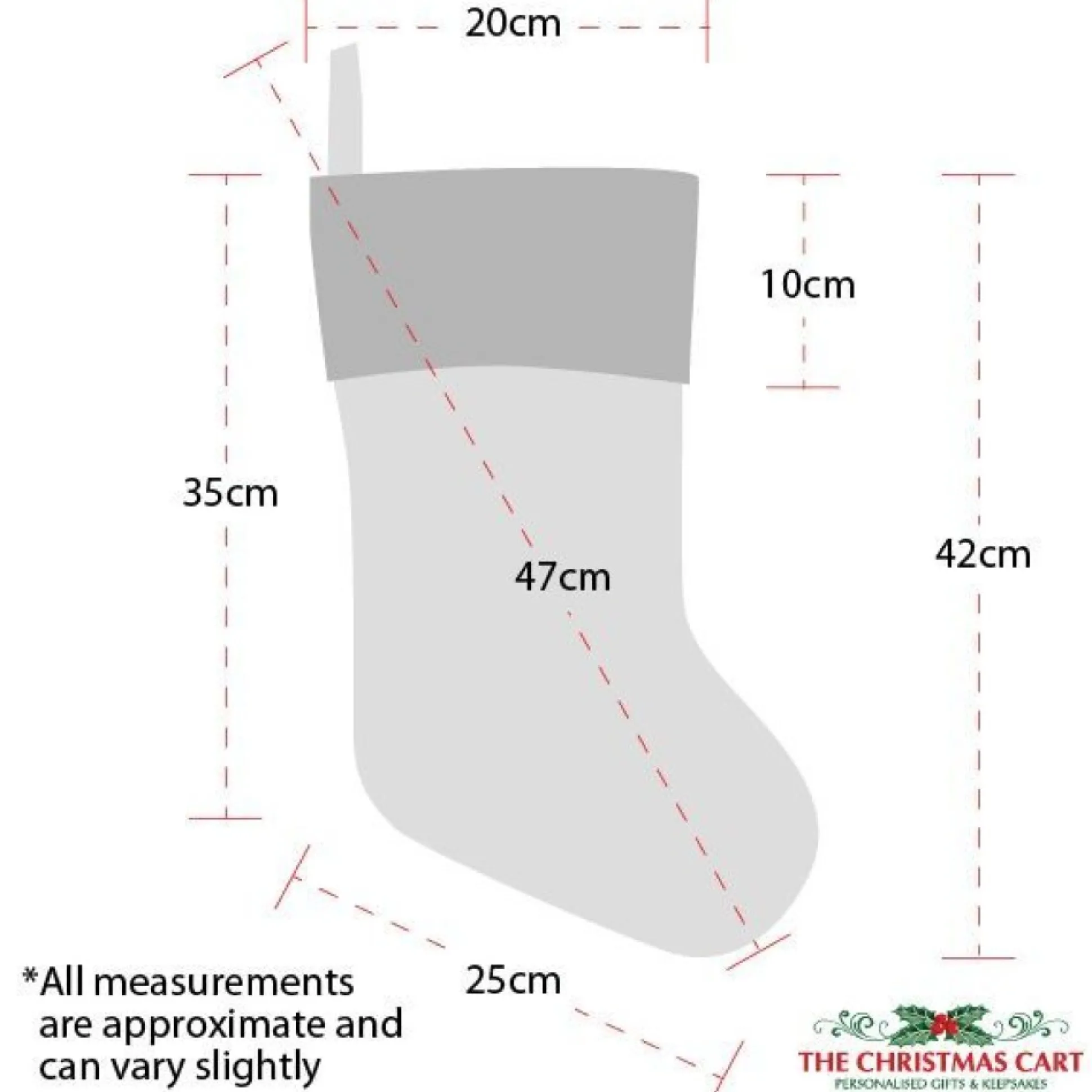 Personalised Silver Snowflake Christmas Stocking Personalised Stockings|