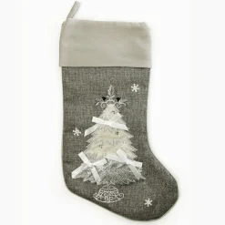 Personalised Silver Tree Christmas Stocking Personalised Stockings|