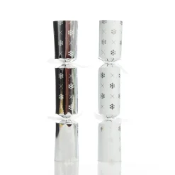 Personalised Silver with White Snowflake Bon Bon - Single Christmas Bon Bons|