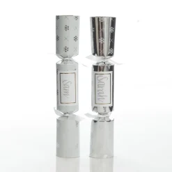 Personalised Silver with White Snowflake Bon Bon - Single Christmas Bon Bons|