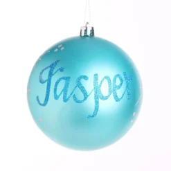 Personalised Sky Blue Shatterproof Christmas Bauble Personalised Baubles|