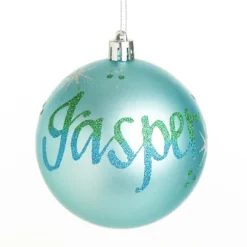 Personalised Sky Blue Shatterproof Christmas Bauble Personalised Baubles|
