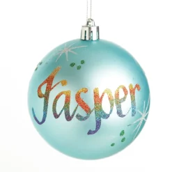Personalised Sky Blue Shatterproof Christmas Bauble Personalised Baubles|