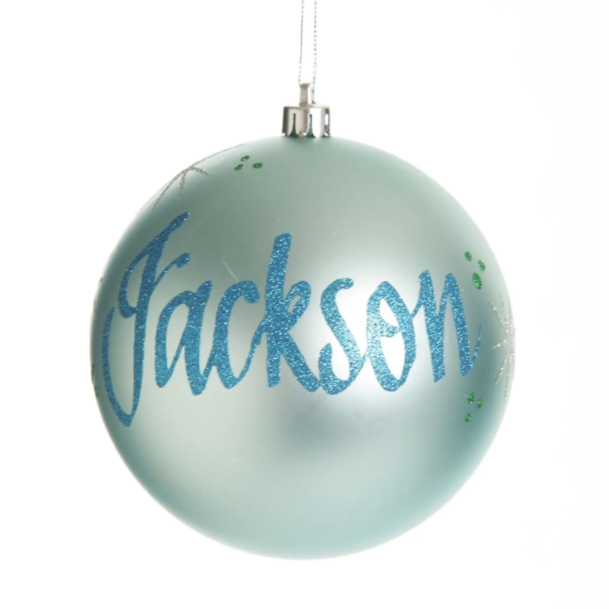 Personalised Sky Blue Shatterproof Christmas Bauble Personalised Baubles|
